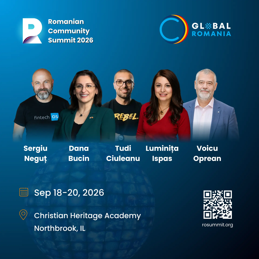 Romanian Community Summit square Instagram post with the discount code
